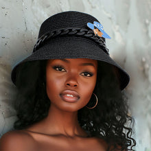 Cargar imagen en el visor de la galería, Black Chain Black Bucket Hat
