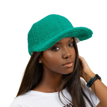 Load image into Gallery viewer, AKA Sorority Green Sherpa Baseball Hat for Women
