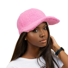 Load image into Gallery viewer, AKA Sorority Pink Sherpa Baseball Hat for Women
