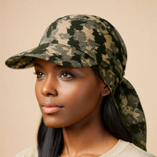Load image into Gallery viewer, Scarf Baseball Cap Camouflage Print Hat for Women
