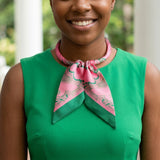 AKA Pink Green Boutique Scarf Magnet Choker Necklace