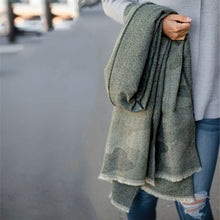 Load image into Gallery viewer, Faded Gray Camo Print Scarf
