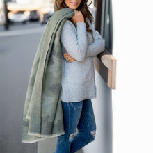 Load image into Gallery viewer, Faded Gray Camo Print Scarf
