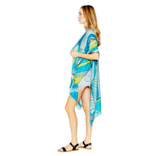 Load image into Gallery viewer, Summer Breeze: Green Abstract Art Kimono Cover
