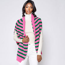 Load image into Gallery viewer, Pink Green Sweater Scarf
