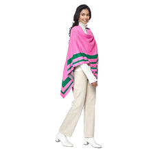 Load image into Gallery viewer, AKA Pink Green Shoulder Ruana
