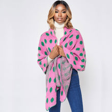 Load image into Gallery viewer, Pink Green Polka Dot Scarf
