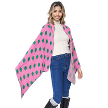 Load image into Gallery viewer, Pink Green Polka Dot Scarf
