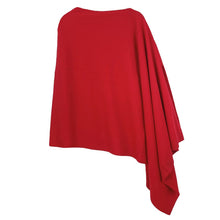 Cargar imagen en el visor de la galería, Scarf Poncho Red 4 Way Wear Wrap for Women
