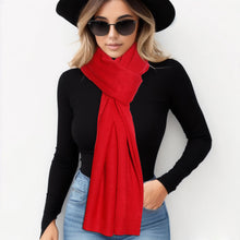 Cargar imagen en el visor de la galería, Scarf Poncho Red 4 Way Wear Wrap for Women
