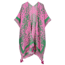Load image into Gallery viewer, Kimono Animal Print Pink and Green for Women

