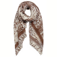 Cargar imagen en el visor de la galería, Scarf Wrap Animal Print Brown for Women
