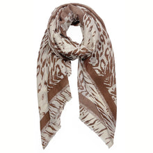 Load image into Gallery viewer, Scarf Wrap Animal Print Brown for Women
