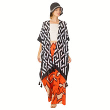 Load image into Gallery viewer, Kimono Geo Print Black and White for Women
