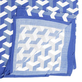 ZPB Sorority Kimono Blue White Block Print Women