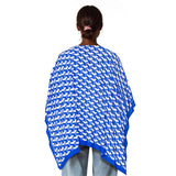ZPB Sorority Kimono Blue White Block Print Women