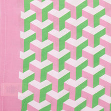 Load image into Gallery viewer, Summer Kimono Pink Green Block Print Women
