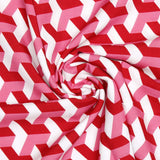 DST Sorority Kimono Red White Block Print Women