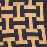 Kimono Black and Camel Geometric Print Women