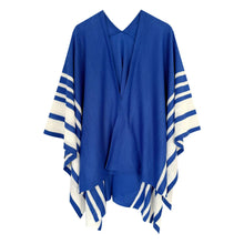 Load image into Gallery viewer, Ruana Blue and White Stripe for Women
