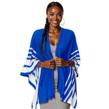 Ruana Blue and White Stripe for Women
