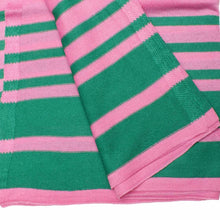 Load image into Gallery viewer, Ruana Pink and Green Stripe for Women
