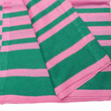 Ruana Pink and Green Stripe for Women