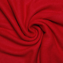 Cargar imagen en el visor de la galería, DST Sorority Red Knit Ivory Fur Ruana Scarf Wrap
