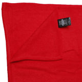 DST Sorority Red Knit Ivory Fur Ruana Scarf Wrap