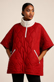 DST Sorority Apparel Quilted Puffer Poncho Women