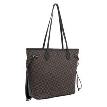 Cargar imagen en el visor de la galería, Tote Brown Diamond Plaid 3 Pcs Shoulder Bag Set
