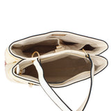 Handbag Beige Luxe Monogram Top Handle Bag Set