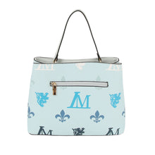 Cargar imagen en el visor de la galería, Handbag Blue Luxe Monogram Top Handle Bag Set
