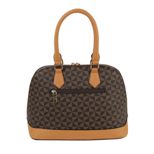 Cargar imagen en el visor de la galería, Handbag Brown Diamond Plaid Structured Satchel Bag
