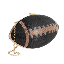 Load image into Gallery viewer, FINAL SALE Black Football Hardcase Clutch
