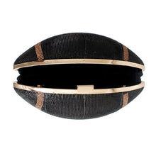 Cargar imagen en el visor de la galería, FINAL SALE Black Football Hardcase Clutch
