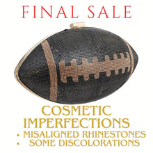 Load image into Gallery viewer, FINAL SALE Black Football Hardcase Clutch
