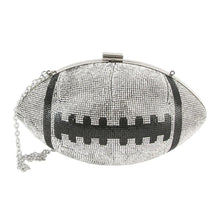 Cargar imagen en el visor de la galería, FINAL SALE Silver Football Hardcase Clutch
