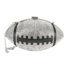 Load image into Gallery viewer, FINAL SALE Silver Football Hardcase Clutch

