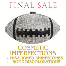 Cargar imagen en el visor de la galería, FINAL SALE Silver Football Hardcase Clutch
