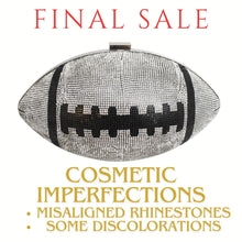 Load image into Gallery viewer, FINAL SALE Silver Football Hardcase Clutch
