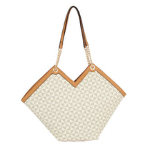 Cargar imagen en el visor de la galería, Tote Beige Diamond Plaid Geometric Shoulder Bag
