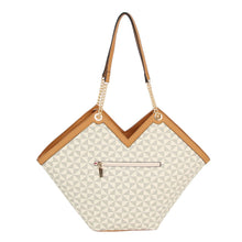 Cargar imagen en el visor de la galería, Tote Beige Diamond Plaid Geometric Shoulder Bag
