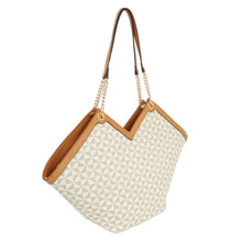Cargar imagen en el visor de la galería, Tote Beige Diamond Plaid Geometric Shoulder Bag
