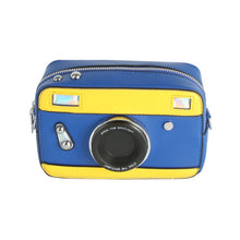 Load image into Gallery viewer, SGRHO Crossbody Blue Yellow Camera Crossbody Bag
