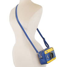 Load image into Gallery viewer, SGRHO Crossbody Blue Yellow Camera Crossbody Bag

