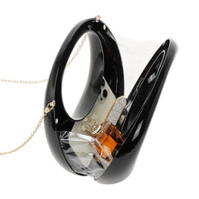 Cargar imagen en el visor de la galería, Handbag Black Crescent Moon Evening Bag Women
