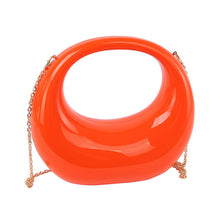 Cargar imagen en el visor de la galería, Handbag Orange Crescent Moon Evening Bag Women
