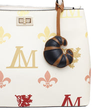 Cargar imagen en el visor de la galería, Bag Charm Black Leather Croissant Bag Accessory
