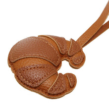 Cargar imagen en el visor de la galería, Bag Charm Brown Leather Croissant Bag Accessory
